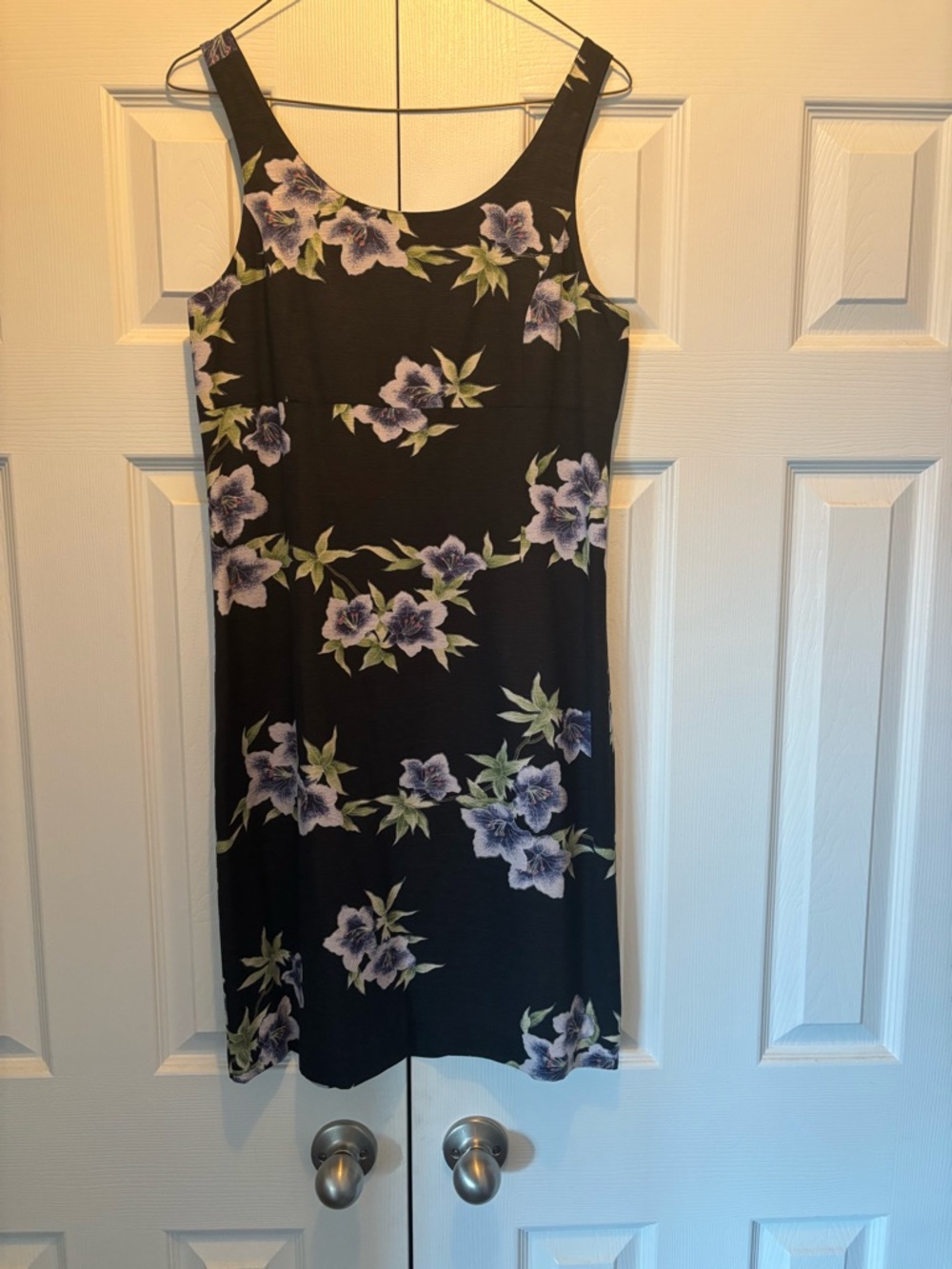 Tommy Bahama Black Floral Scoop Neck Mini Dress